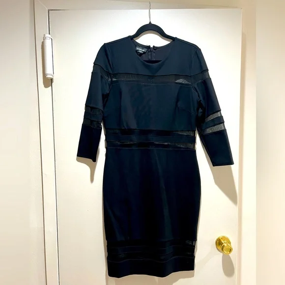 bebe | Dresses | Bebe Black Mesh Dress | Poshmark